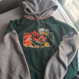Miami hurricanes Starter color block hoodie